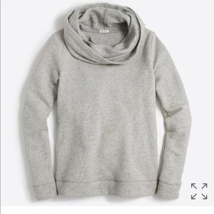 J. Crew Factory Grey Funnelneck Top